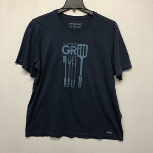 Life is Good Men Crusher T-Shirt Tee Top Shirt Size XL X-Large Grill B233 -6